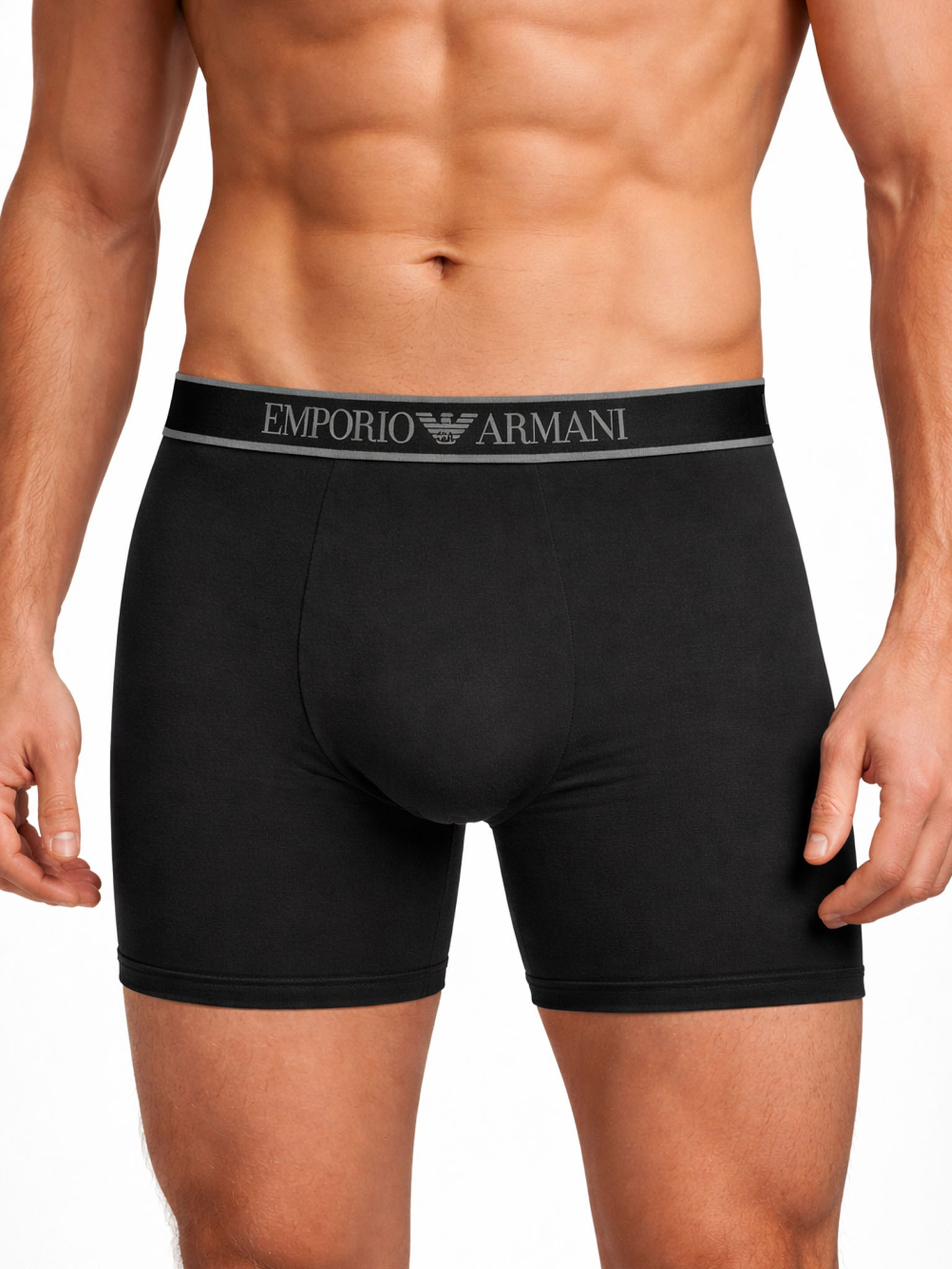 Armani boxershorts 3-pack met Logo band zwart - grijs