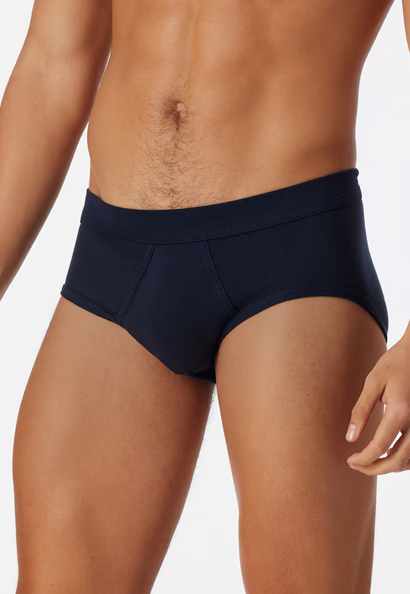 Schiesser Sportslip met gulp Essential 2-pack blauw