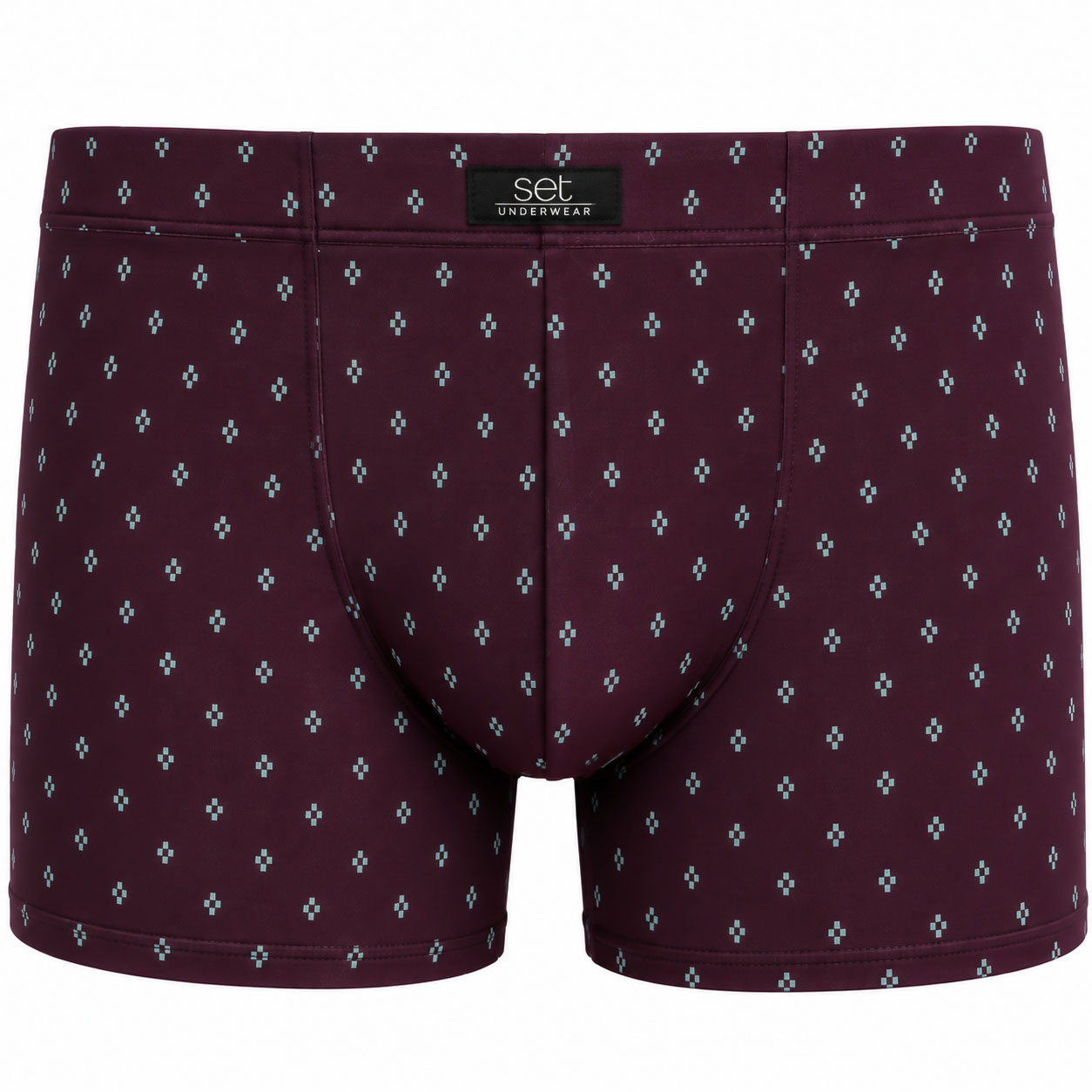 Set Boxershort Tie microfiber bordeaux
