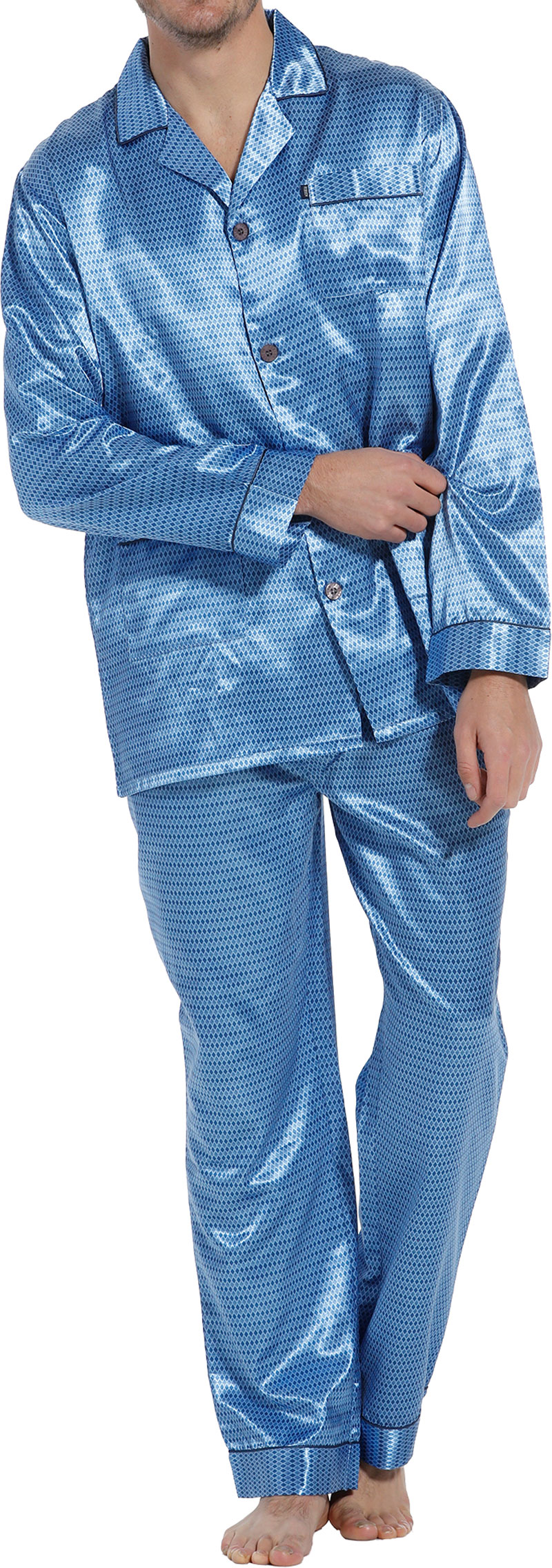 Satijnen doorknoop pyjama Robson