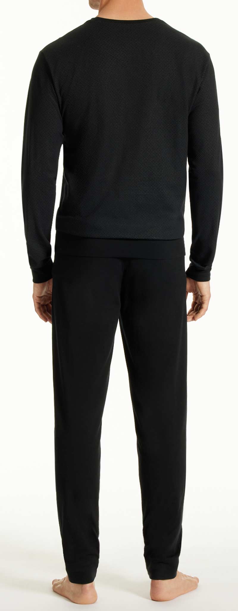Schiesser pyjama zwart achterkant Uncover