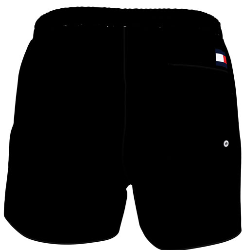 Tommy Hilfiger medium drawstring zwemshort zwart achterkant