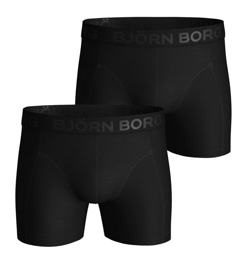 Bjorn Borg boxershorts Sammy Solids zwart 2-pack
