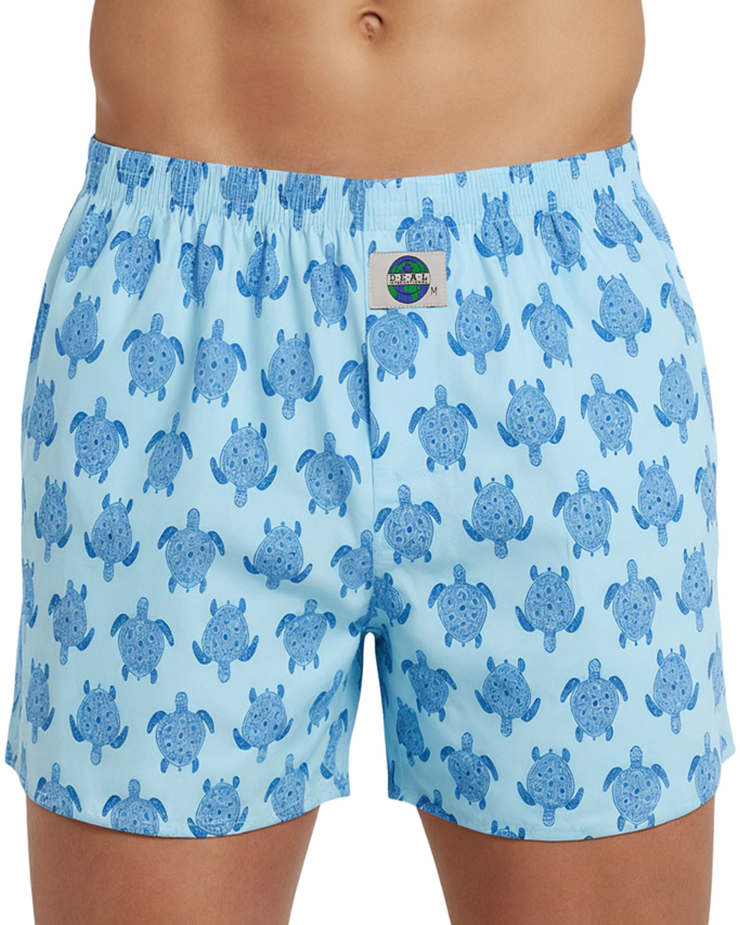 Deal Boxer lichtblauw met Schildpad printje