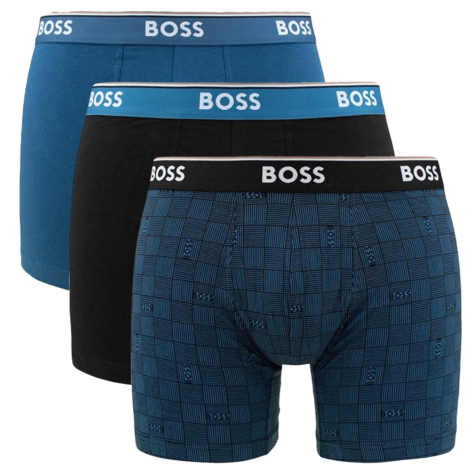 Boss Power boxershorts 3-pack blauw