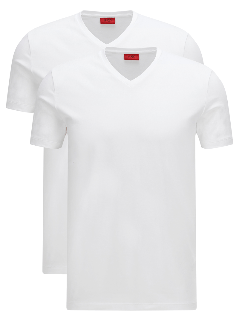 Hugo Boss 2-pack V-hals T-shirts wit