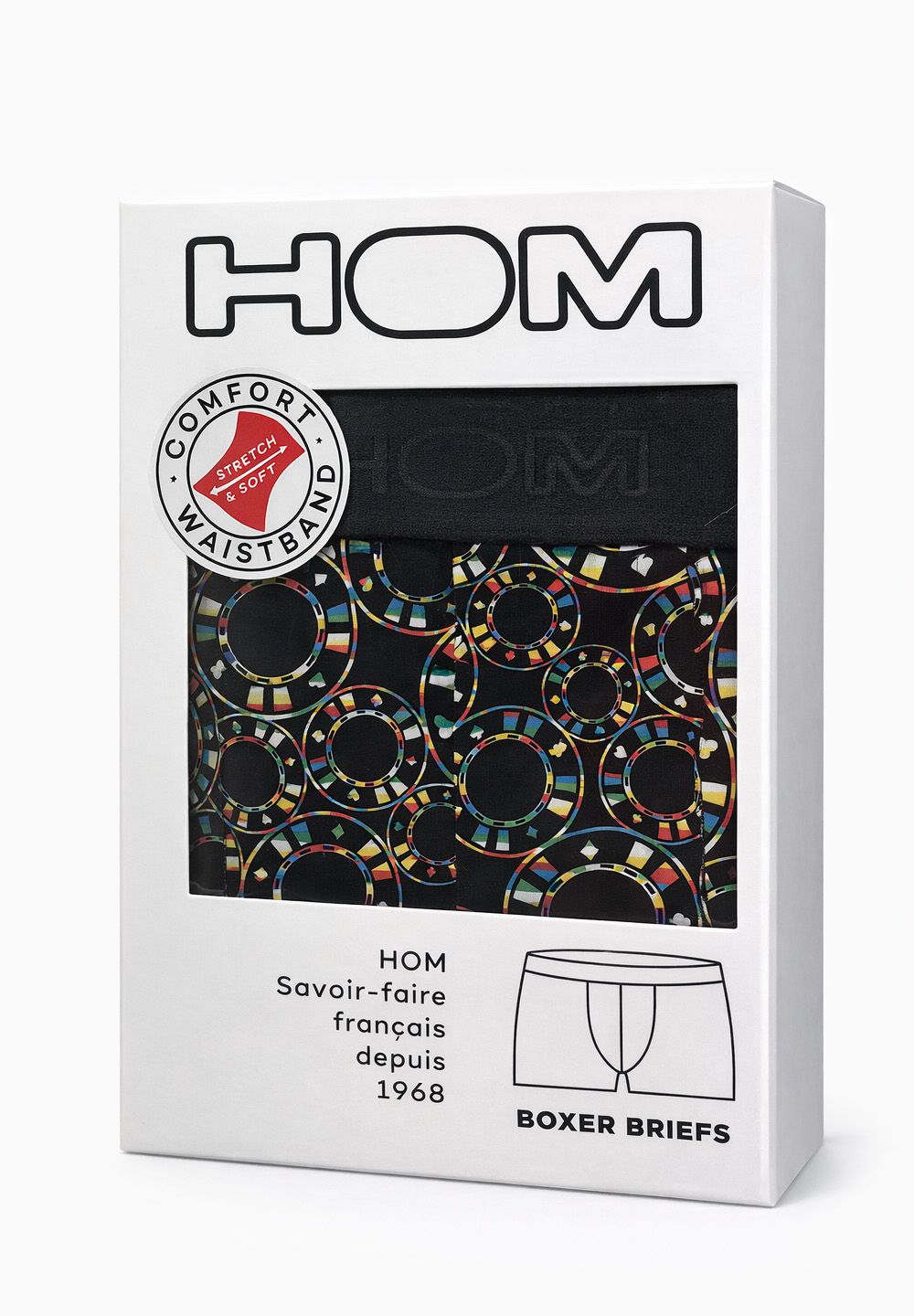 Hom boxershort microfiber Red Rock zwart met print