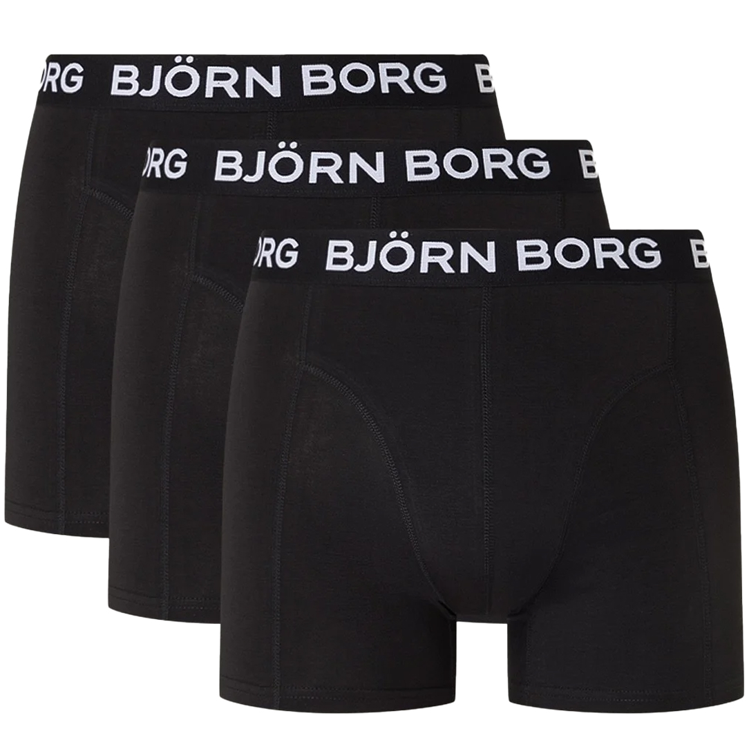 Bjorn Borg boxershorts cotton stretch 3-pack zwart