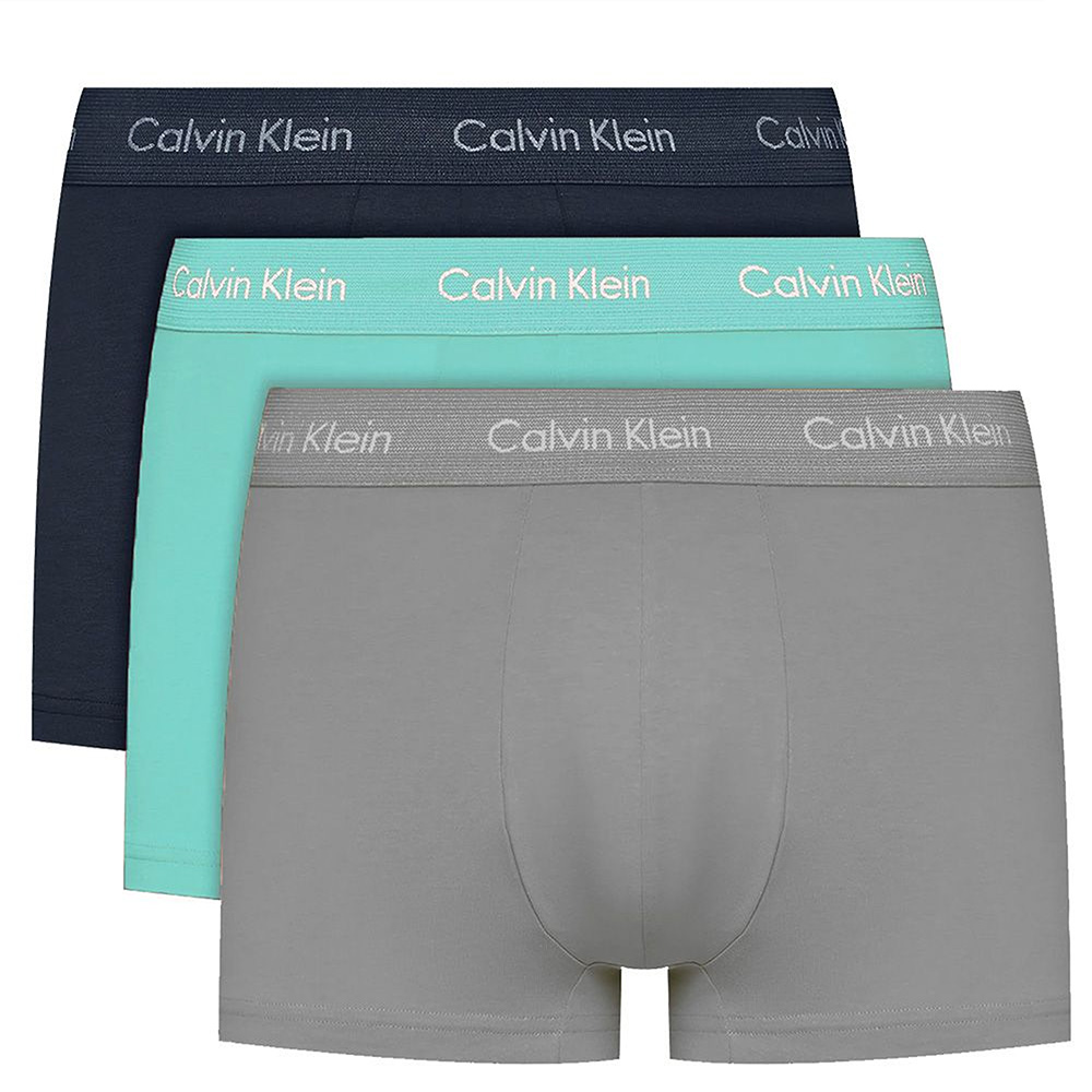 Calvin Klein Boxershorts 3-pack trunk blauw-grijs