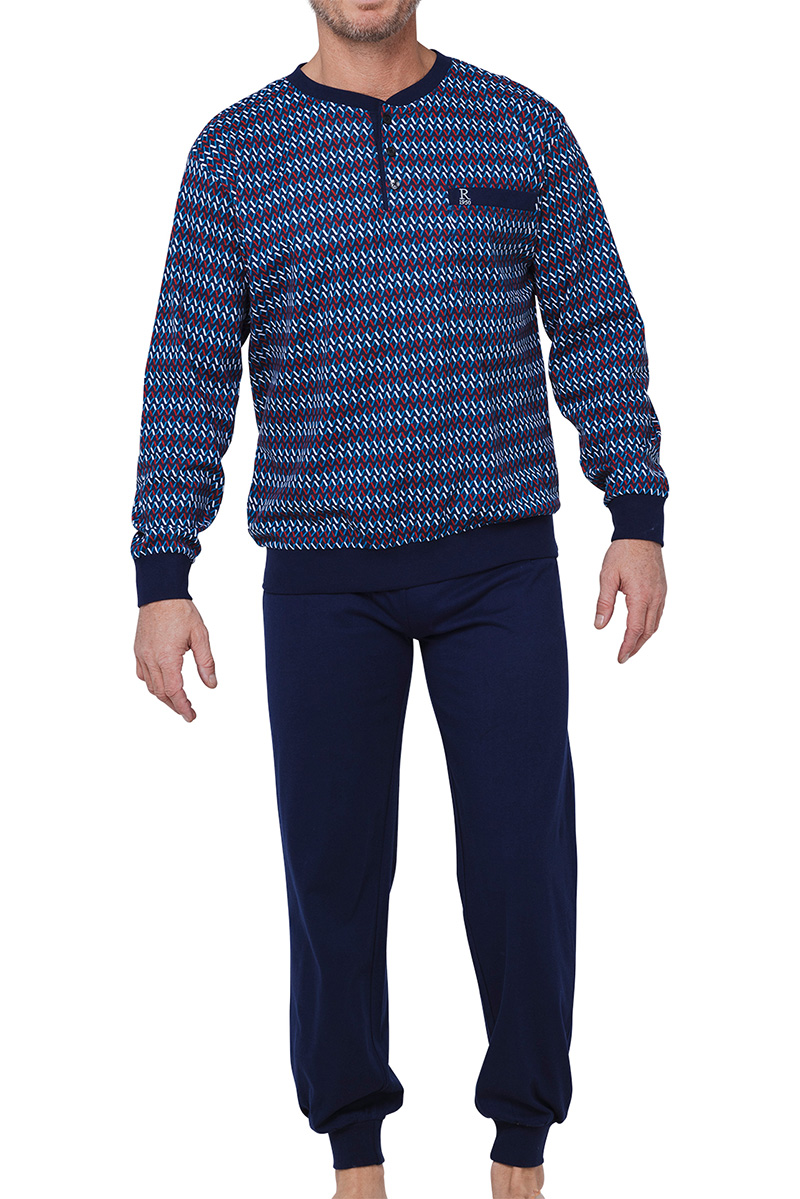 Robson Pyjama blauw met print