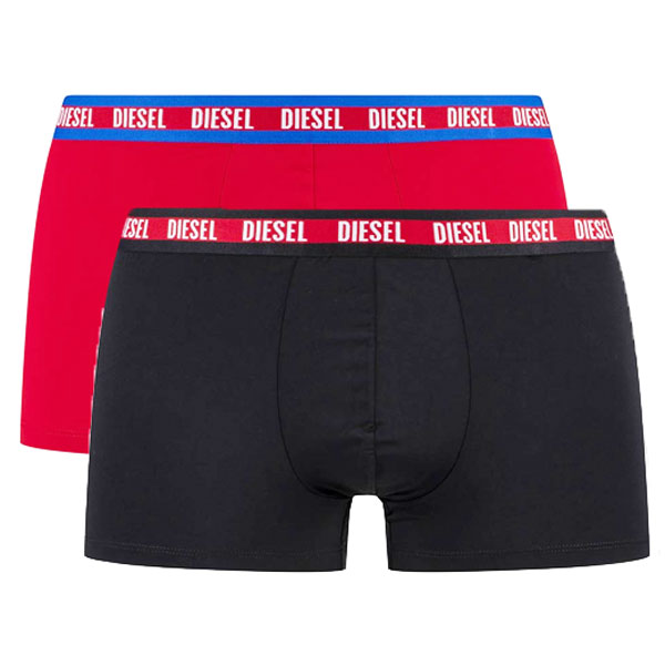 Diesel boxershorts 2-pack 55-D rood-zwart