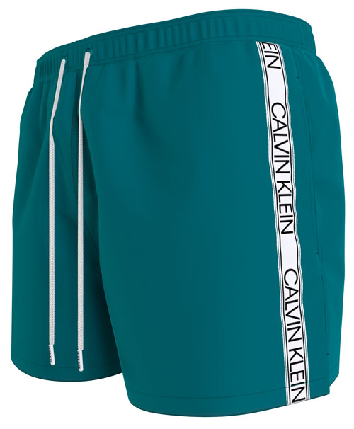 Calvin Klein zwemshort medium drawstring groen zijkant