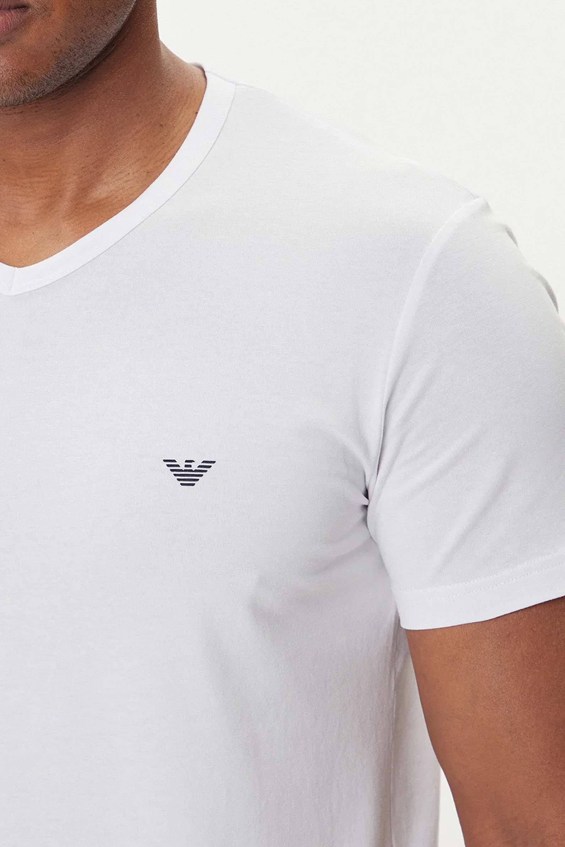 Armani T-shirts met V-hals 2-pack wit