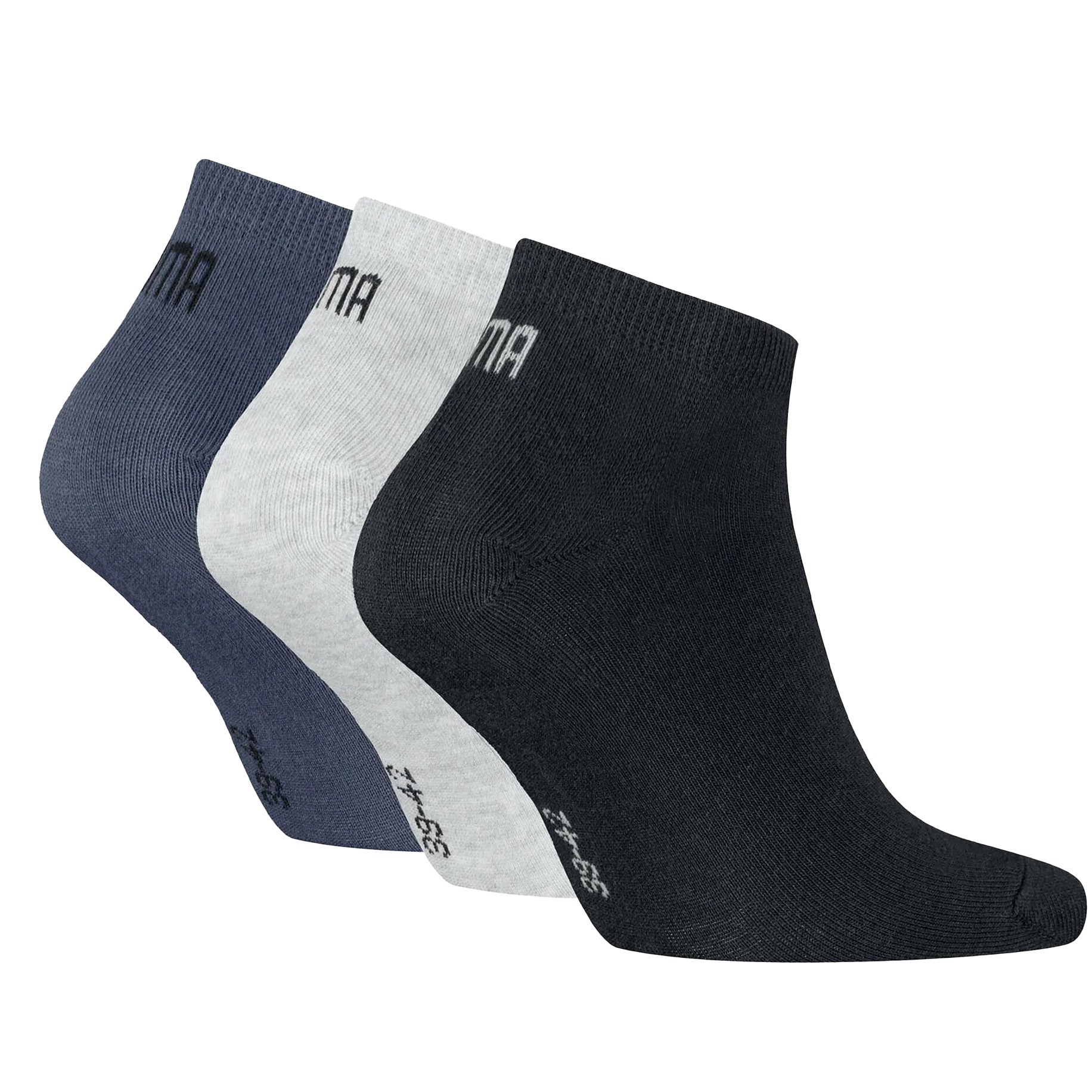 Puma Sneaker sokken 3-paar  Blauw-grijs-petrol