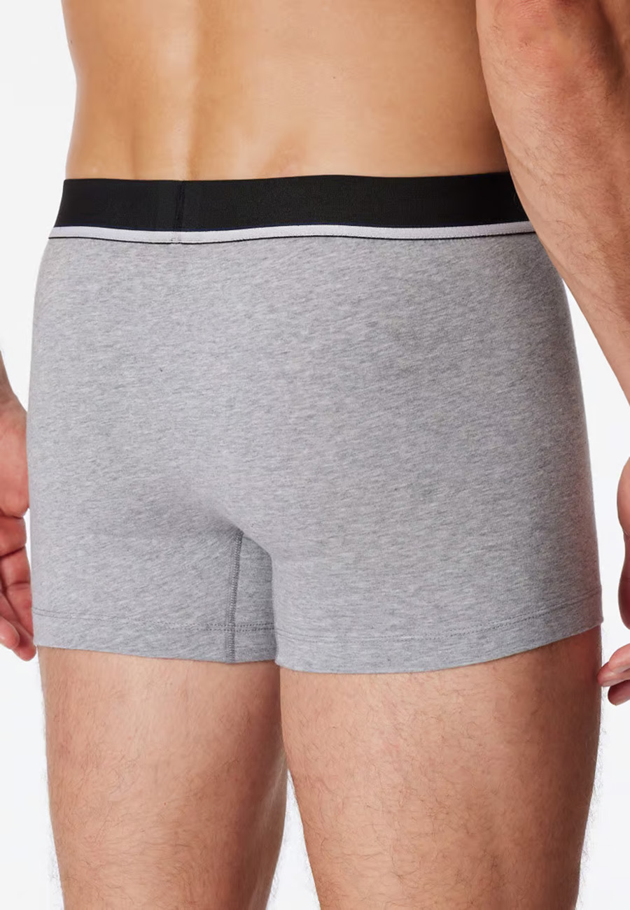Schiesser Boxershorts 95/5 3-pack zwart-grijs