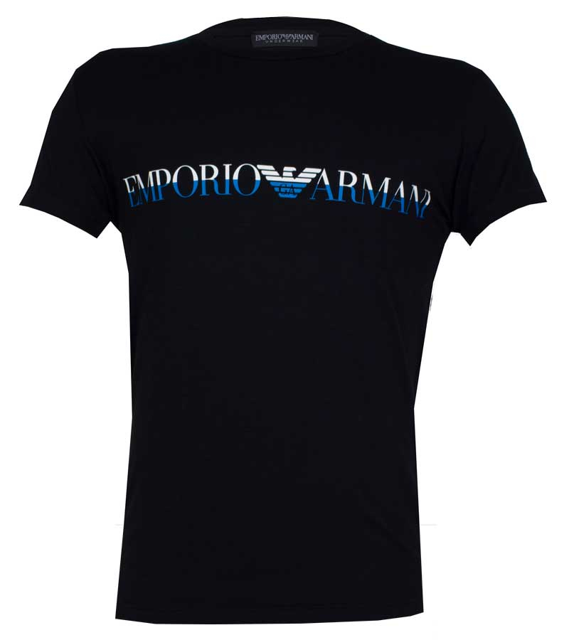 Armani T-shirt Logo print zwart