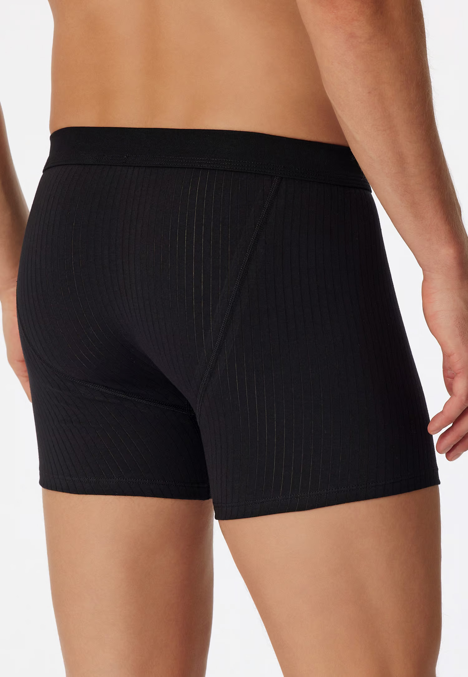 Schiesser boxershort met gulp 2-pack Authentic zwart