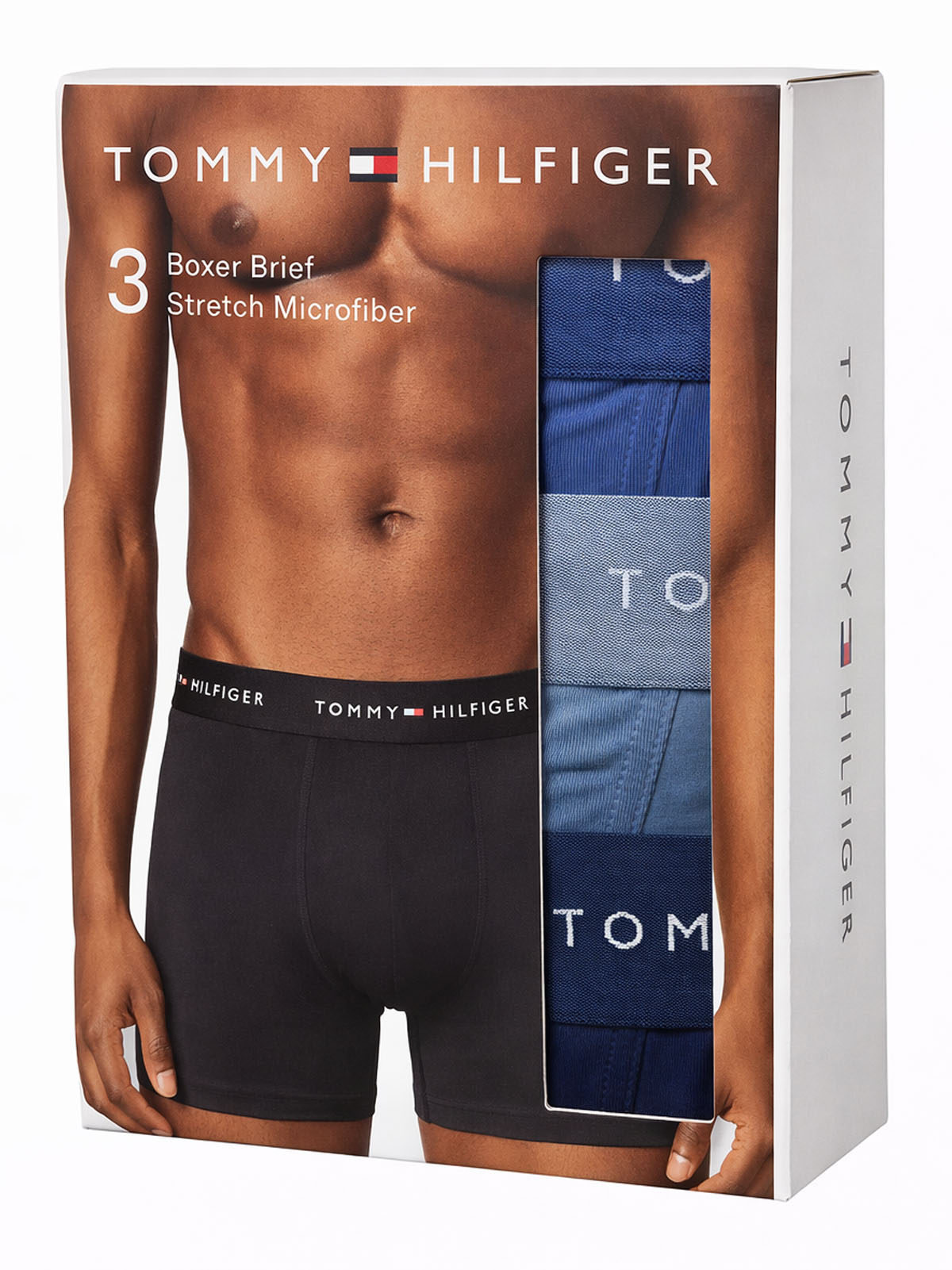 Tommy Hilfiger boxershorts microfiber 3-pack blauw