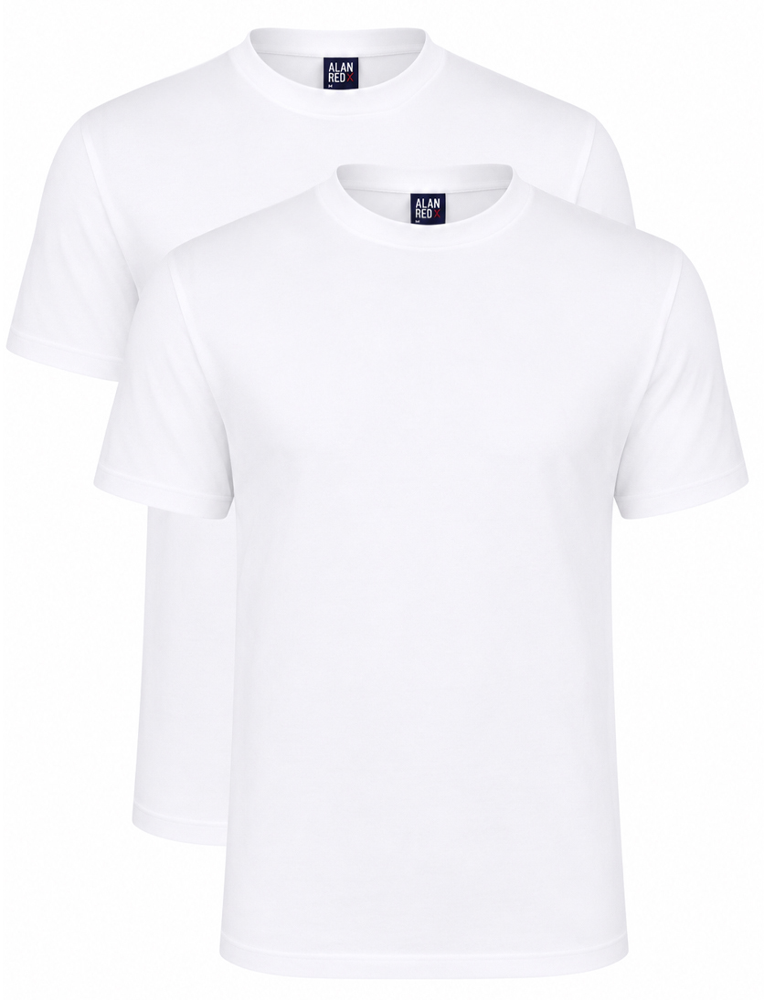 Alan Red T-shirts Virginia 2-pack wit