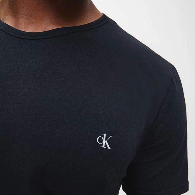 Calvin Klein T-shirt CK One 2-pack grijs-zwart detail