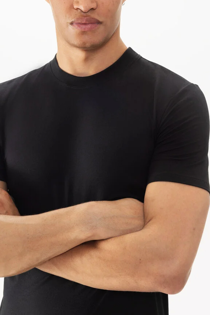 Mey T-shirt Olympia dry cotton zwart