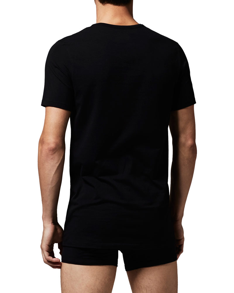 Lacoste T-shirt V-hals stretch 2-pack achterkant achterkant