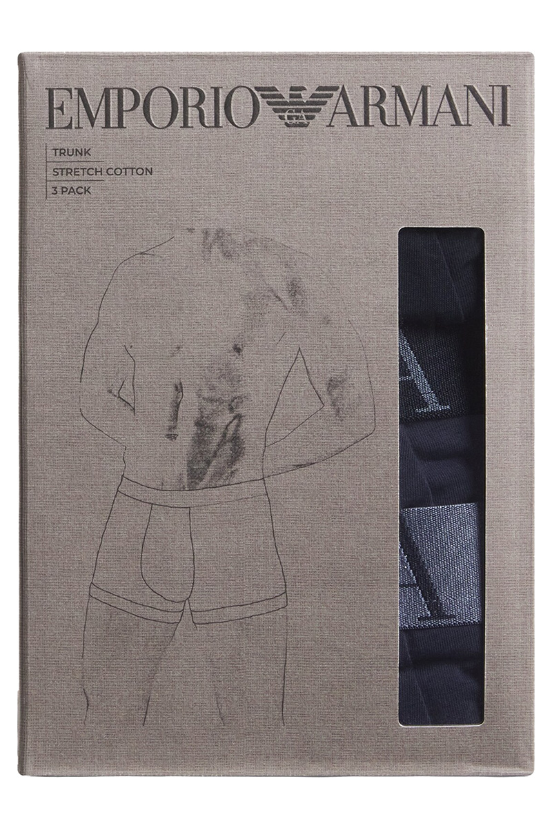 Armani boxershorts 3-pack blauw 