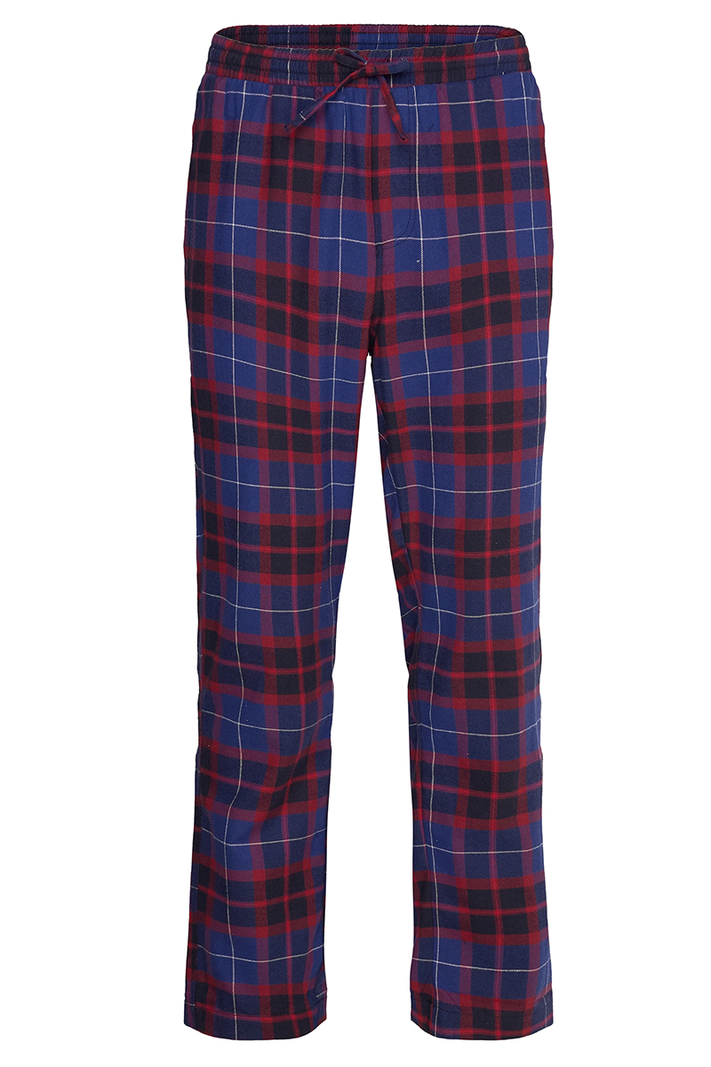 Bjorn Borg Pyjamabroek flanel blauw-rood geruit  