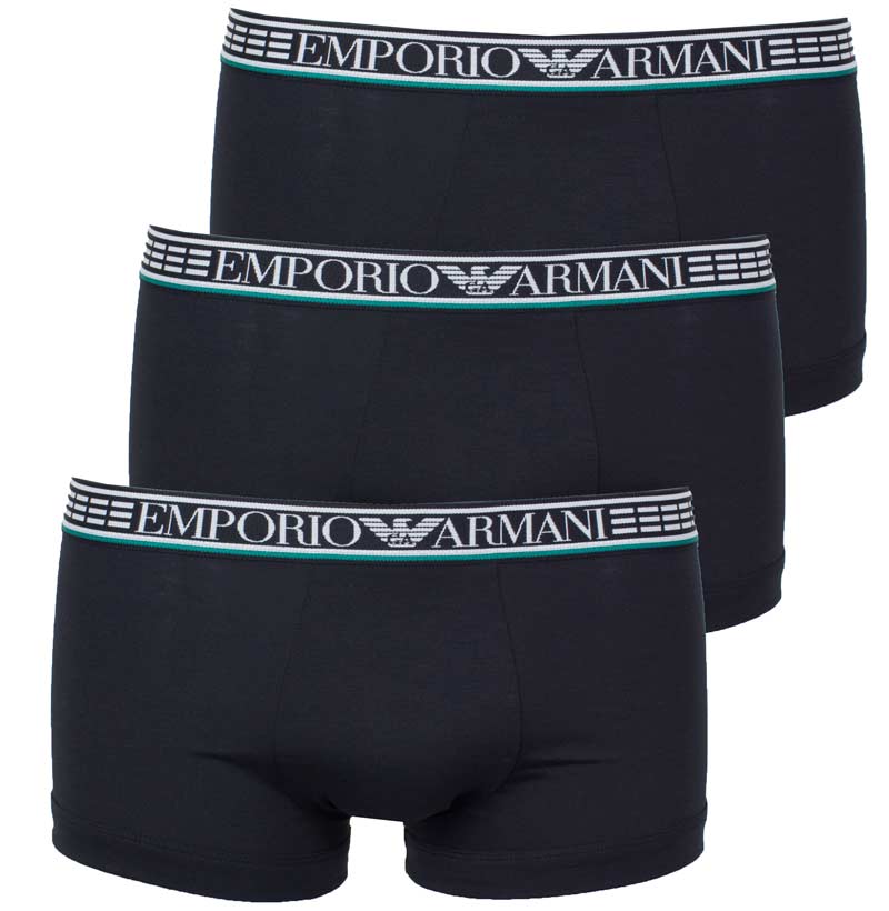 Armani boxershorts zwart Silver Fit 3-pack