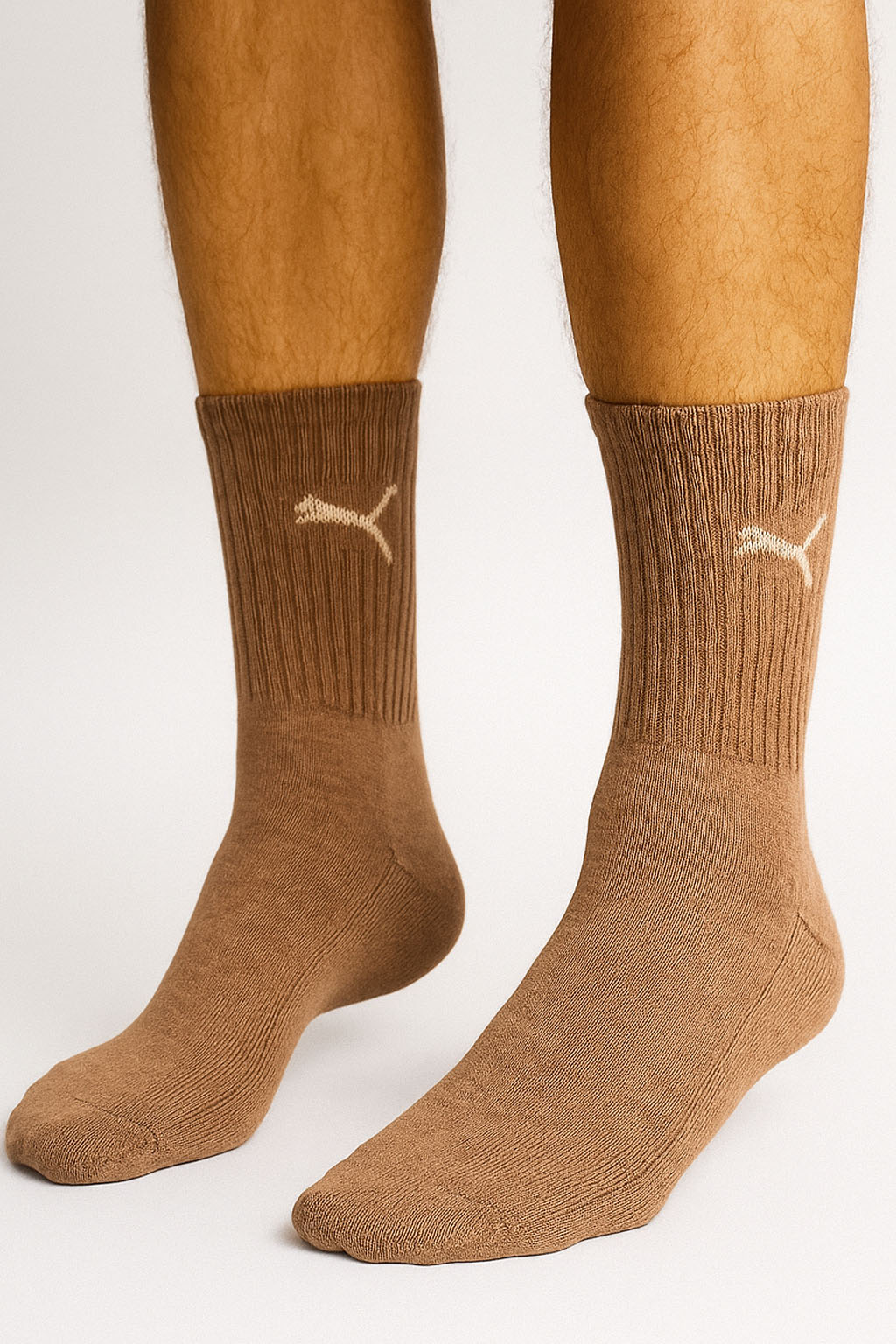 Puma Sportsokken 3-paar bruin melange