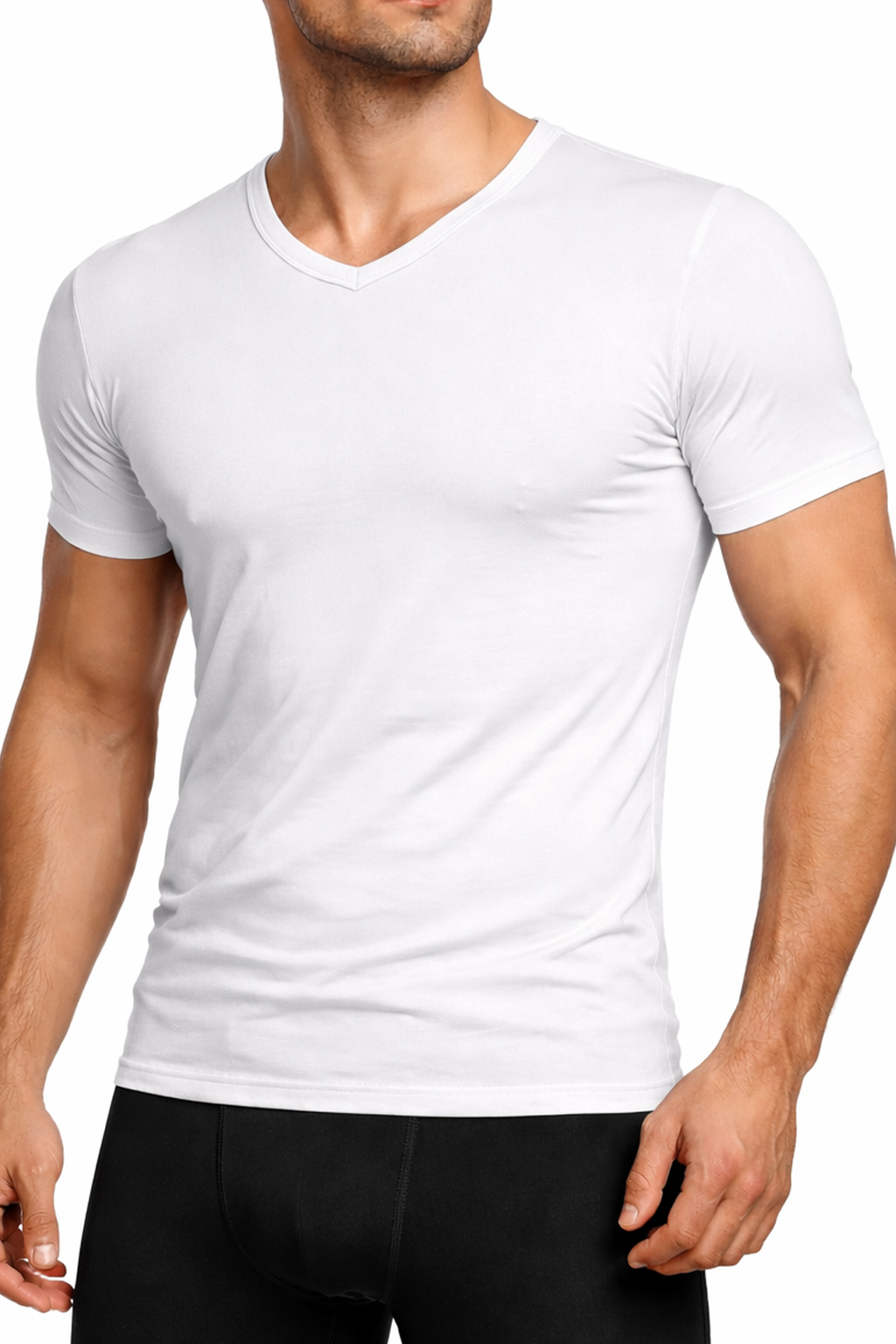 Apollo Bamboo T-shirts V-hals 4-pack wit 