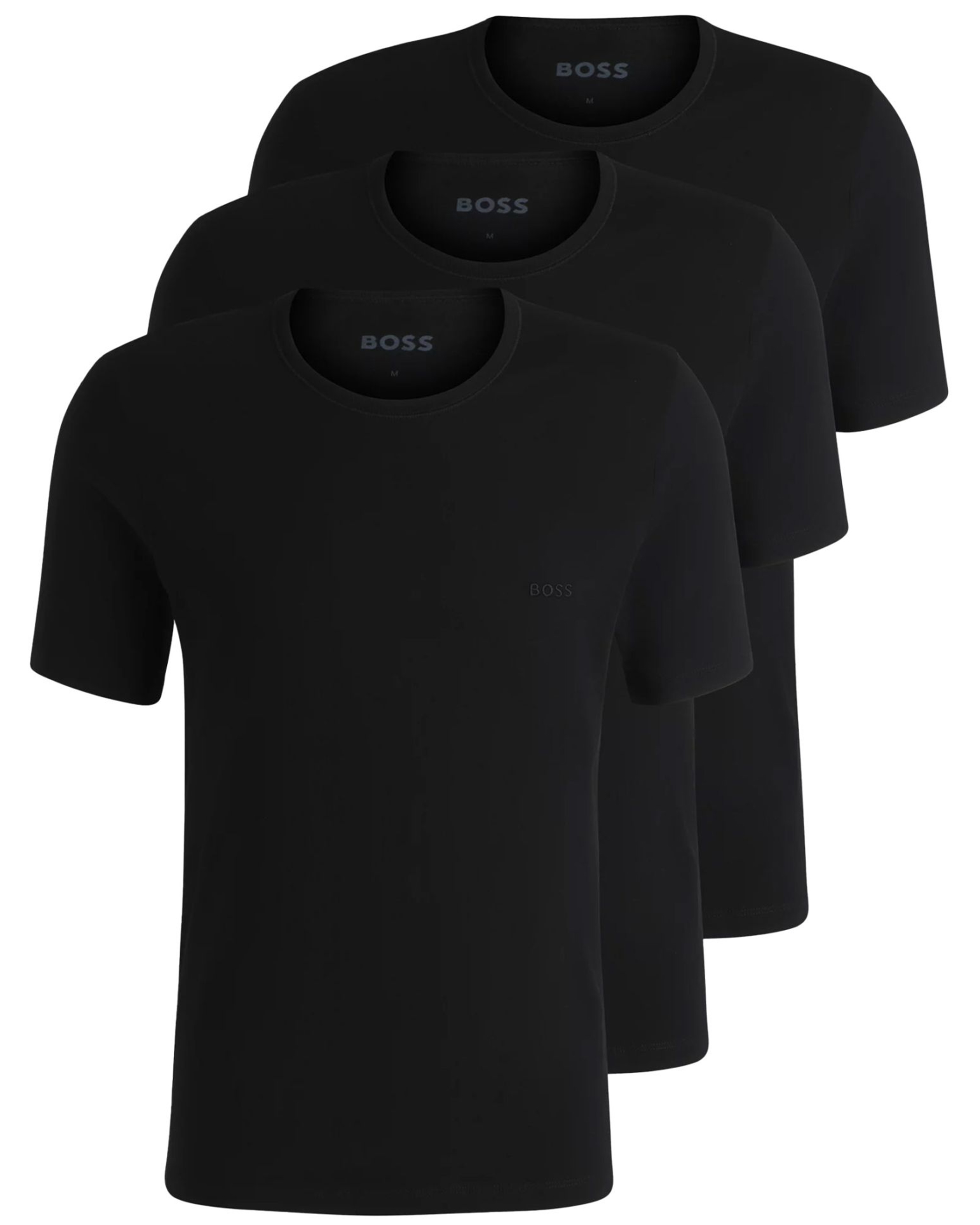 Boss T-shirt O-hals Classic 3-Pack zwart