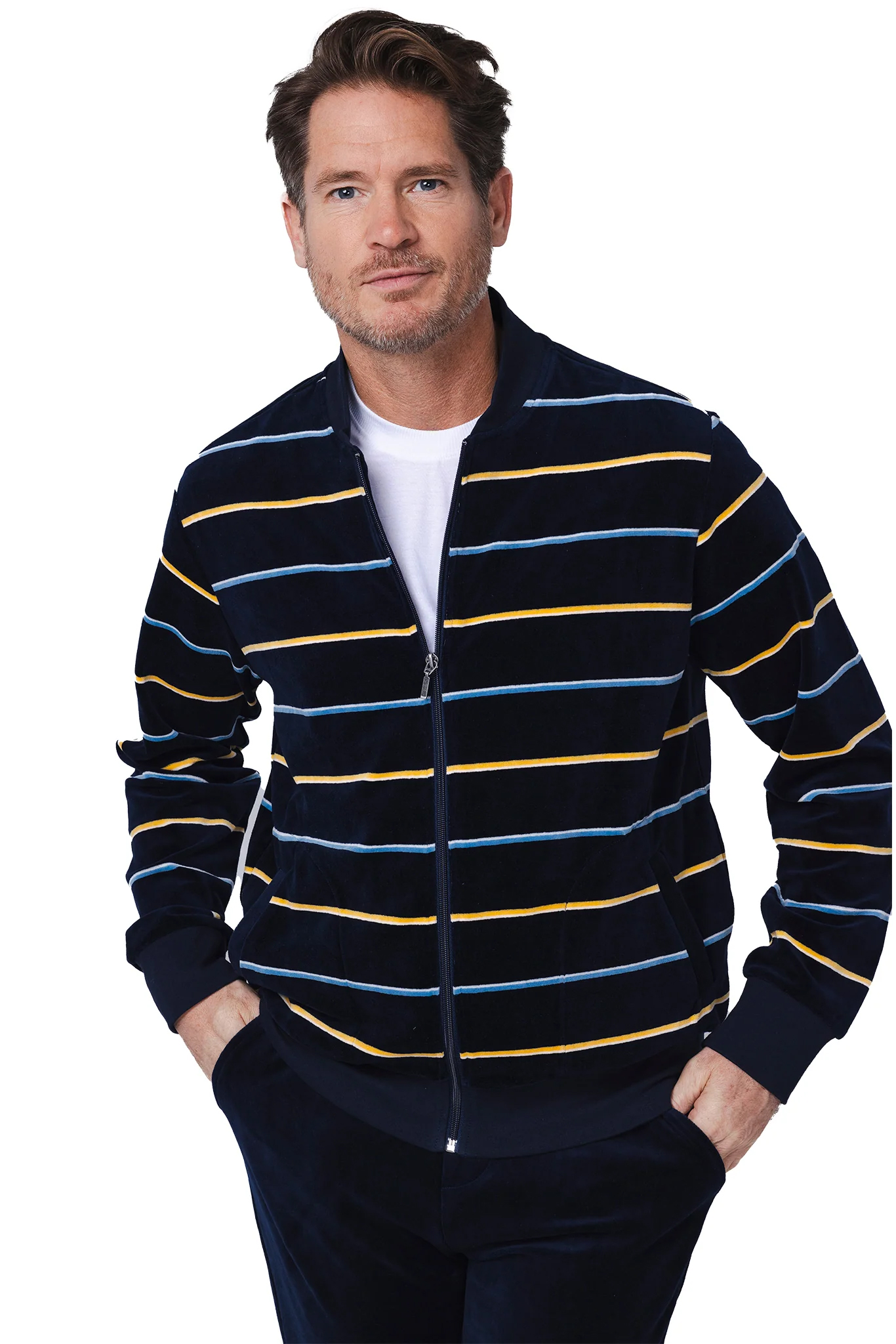 Pastunette Huispak met rits blauw velours