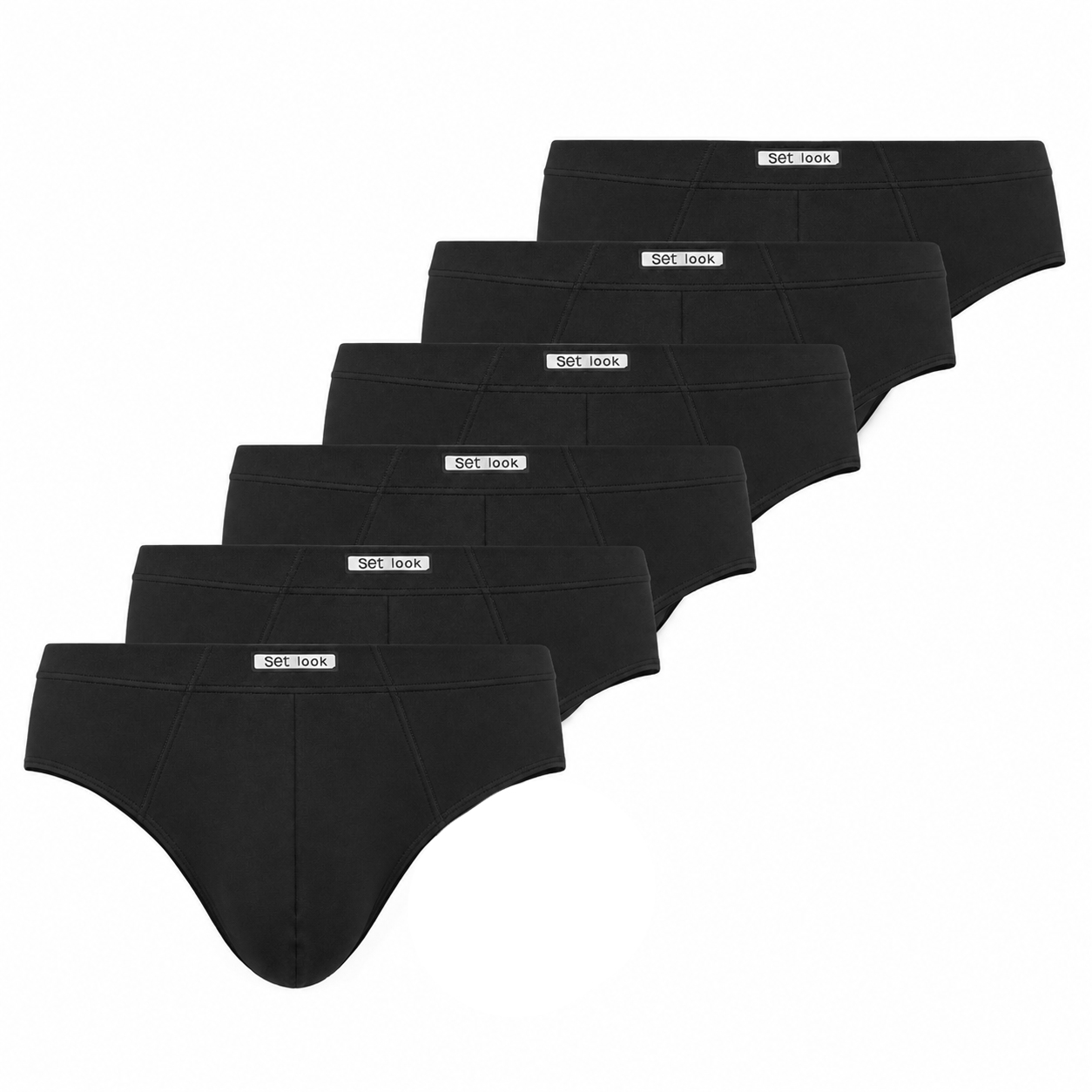 Set Heren slip microfiber 6-pack zwart