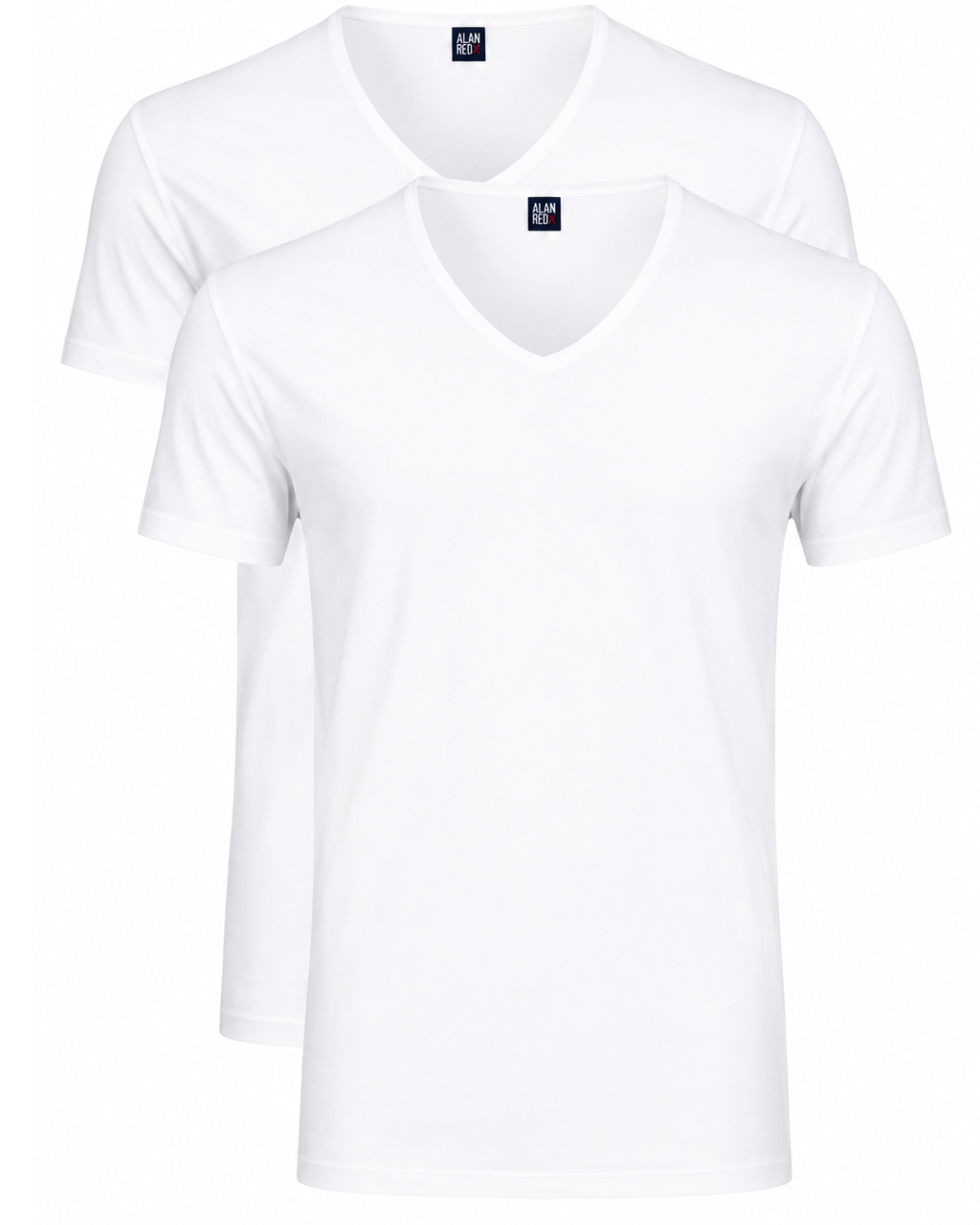 Alan Red Nov V-shirt 2-pack stretch