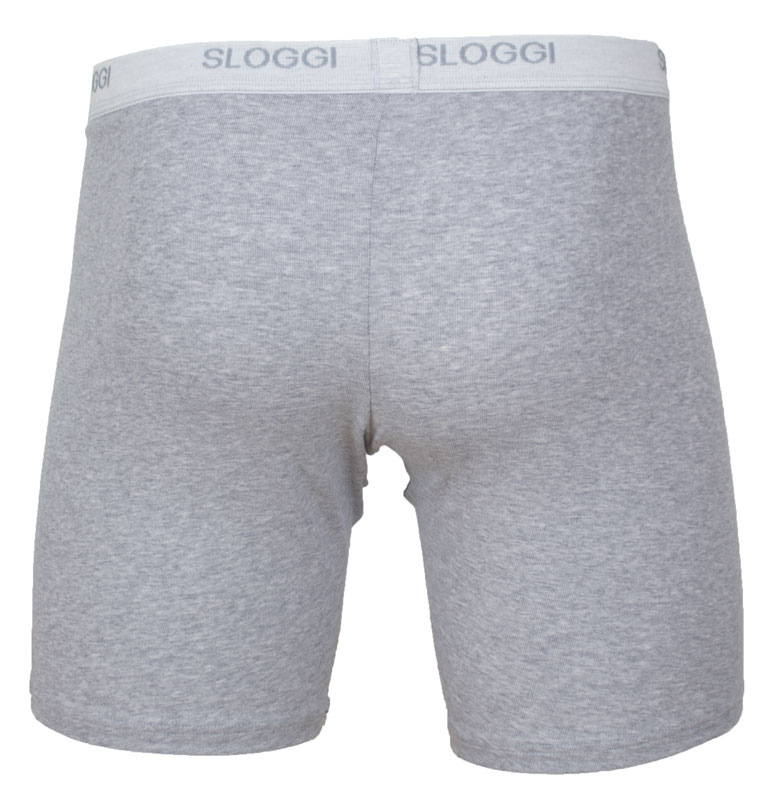 Sloggi boxershort Basic long grijs achterkant