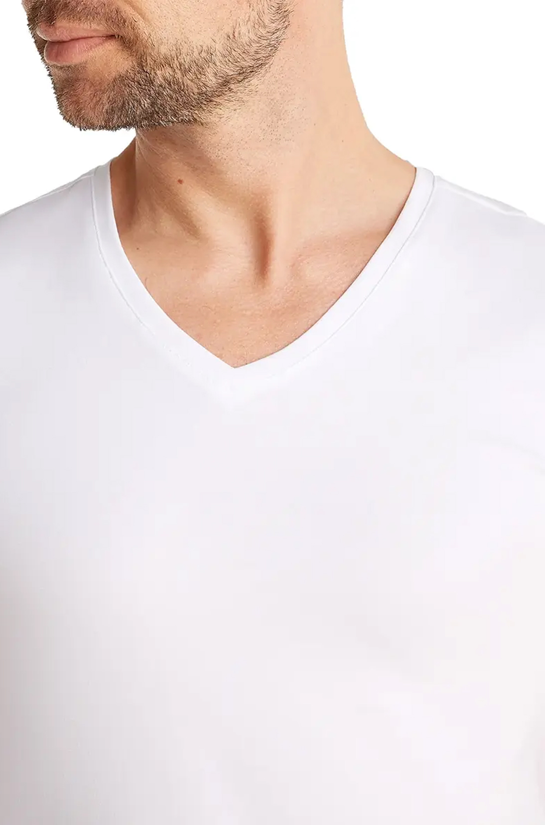 Ten Cate Organic T-shirt V-hals 2-pack wit