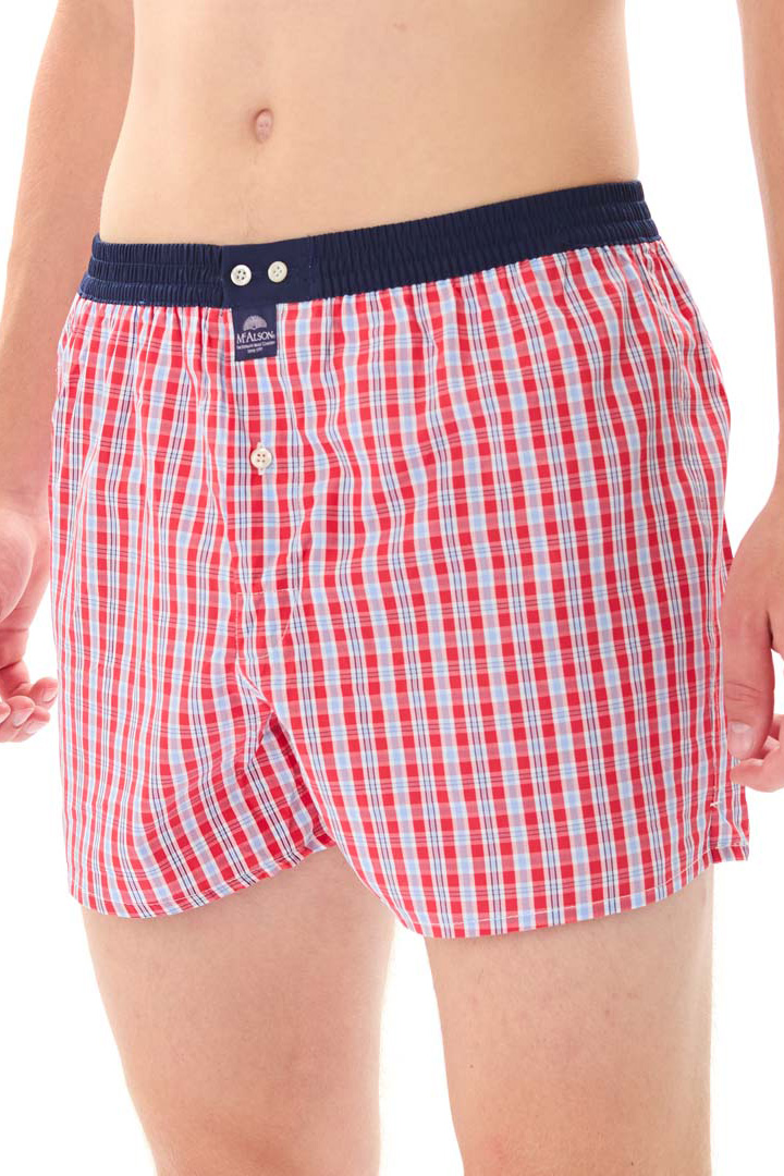 Mc Alson boxer rood blauw met ruitje