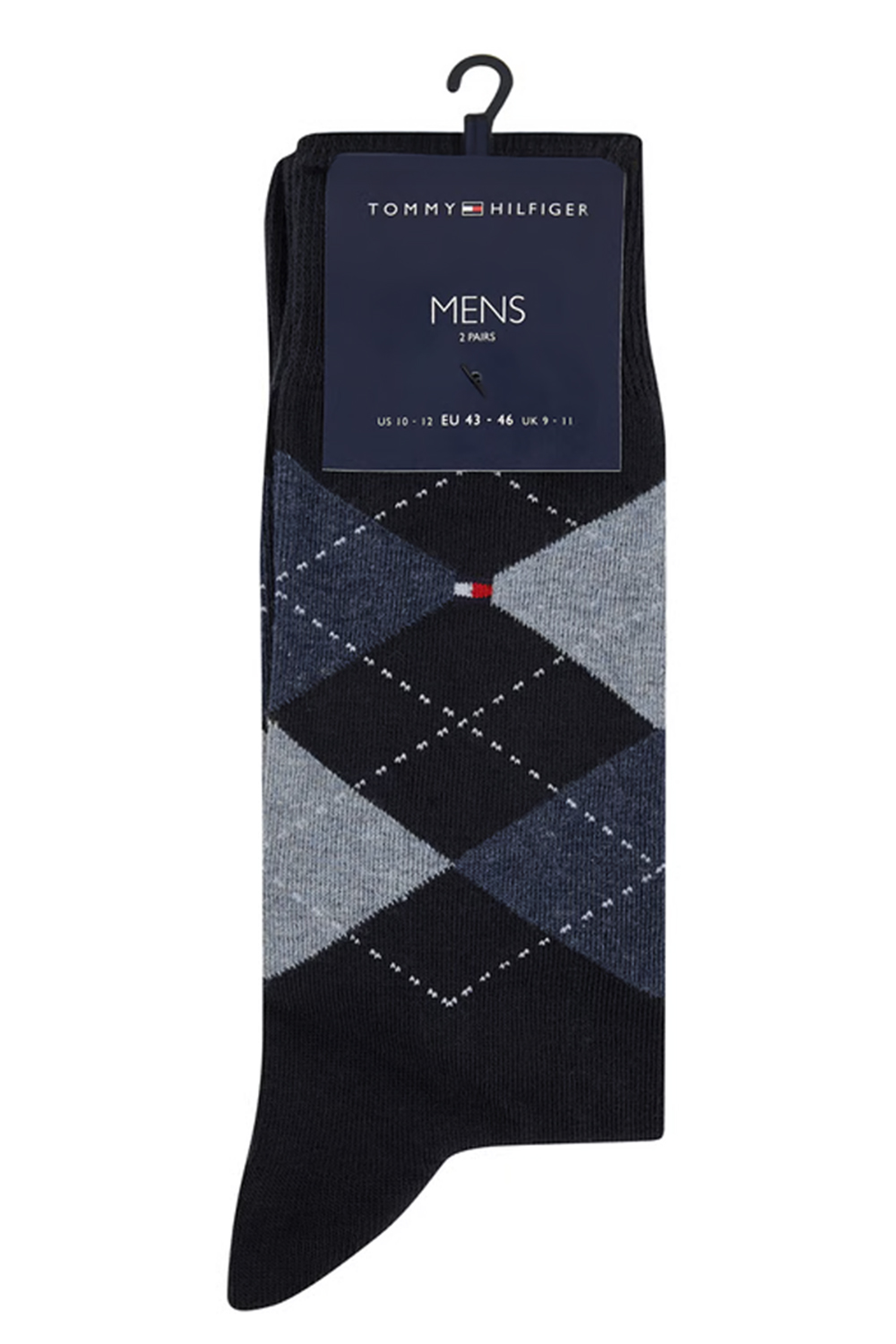 Tommy Hilfiger sokken 2-paar ruit blauw