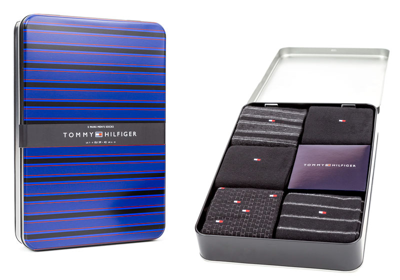 Tommy Hilfiger sokken fine stripe 5-pack zwart