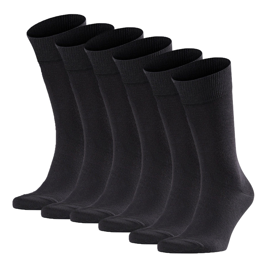 FALKE Happy heren sokken 6-paar zwart
