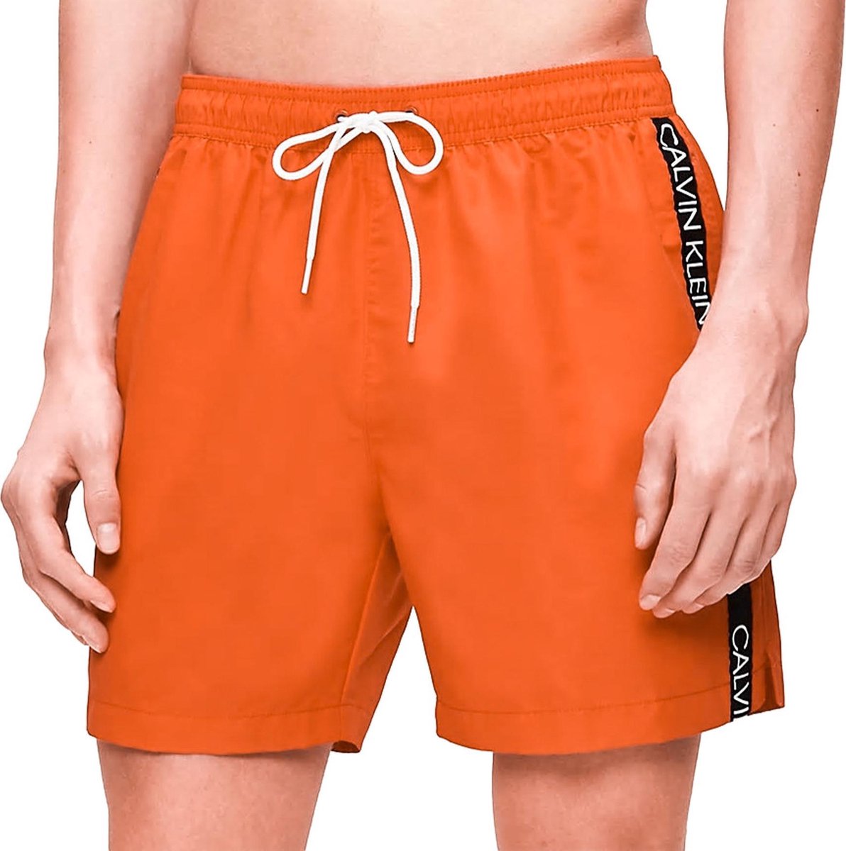 Calvin Klein Zwemshort medium drawstring oranje