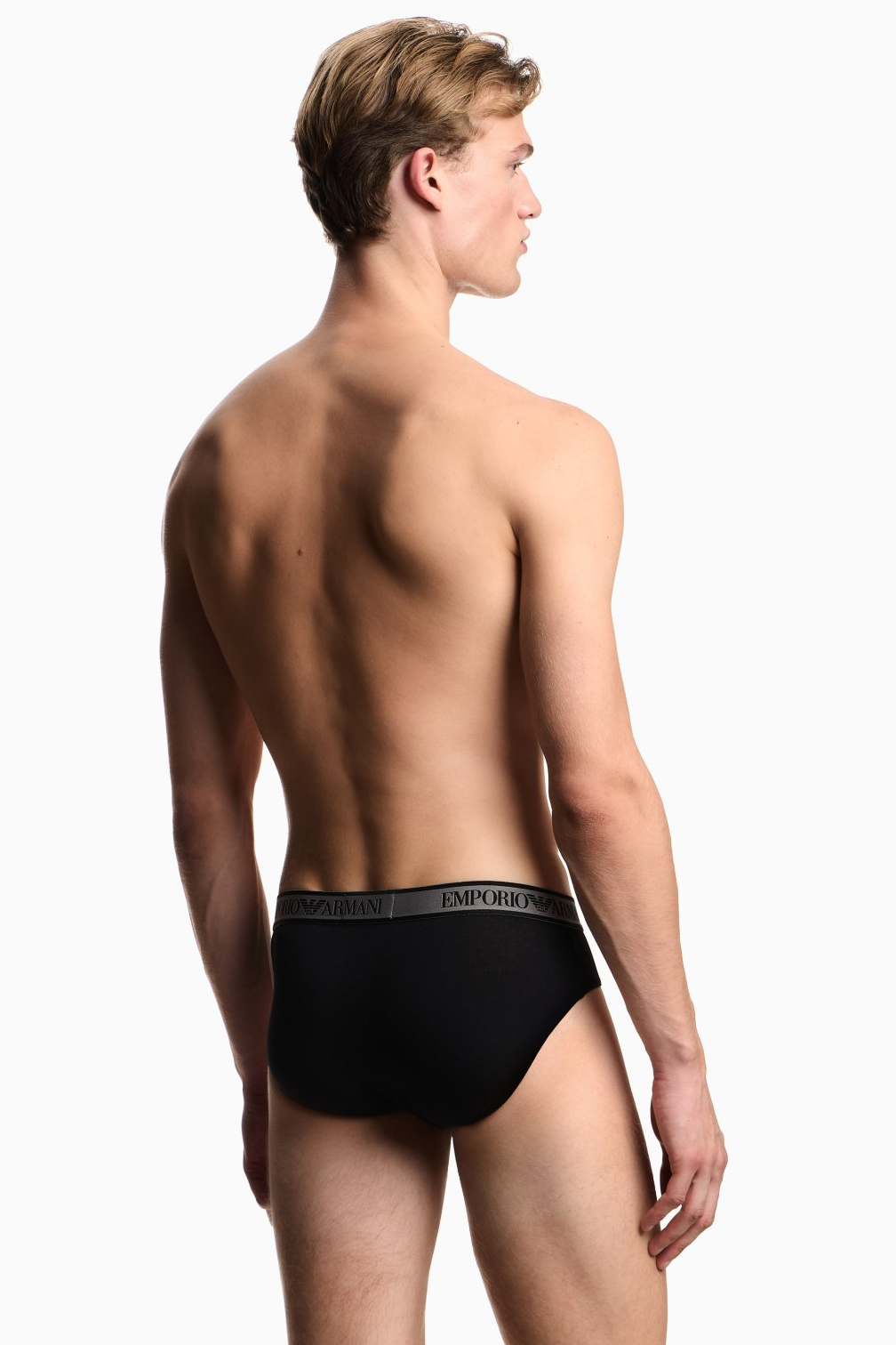 Armani Herenslips 3-pack met logoband zwart