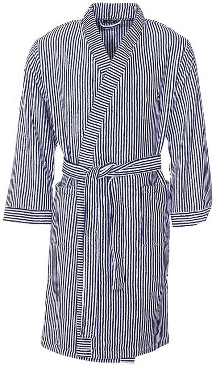 Hom badjas velours streep