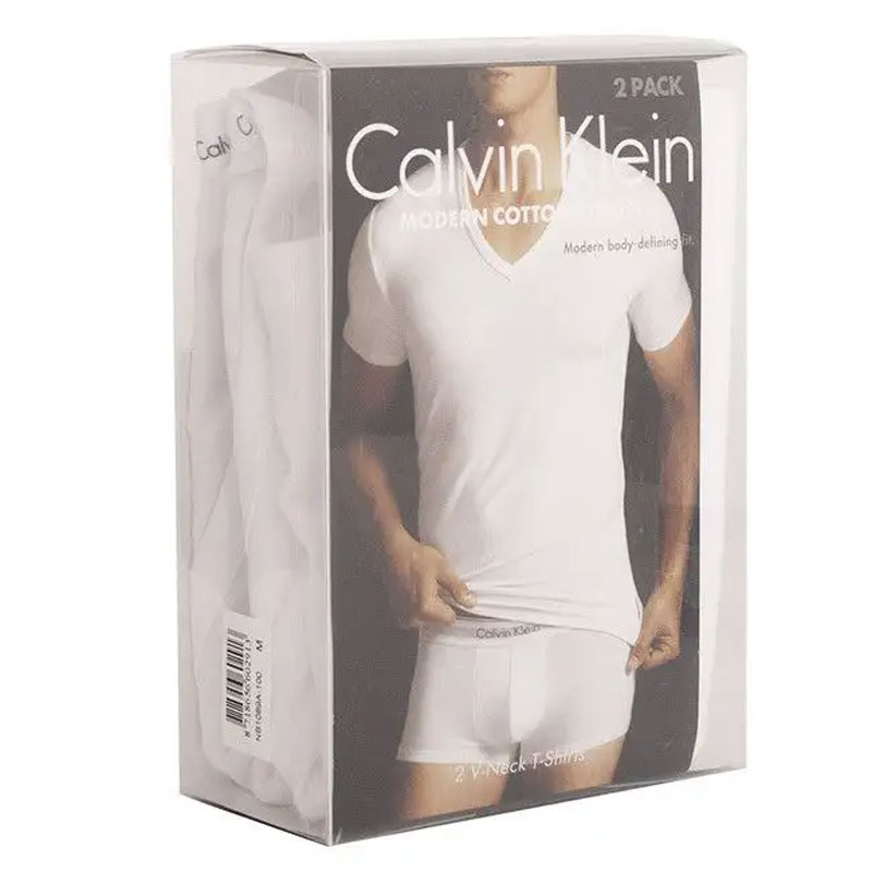 Calvin Klein V-hals shirts wit Modern Cotton verpakking