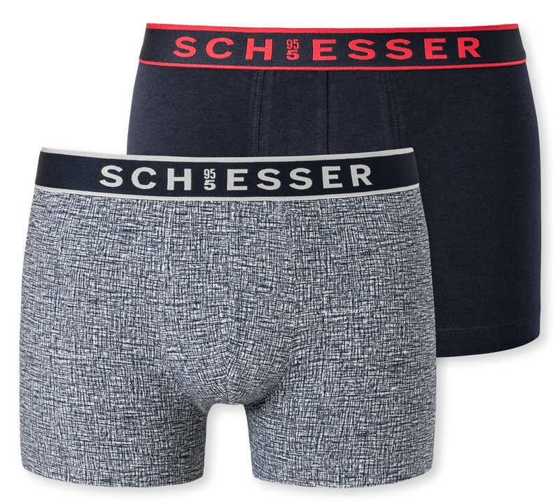 Schiesser boxershorts 95-5 met print 2-pack