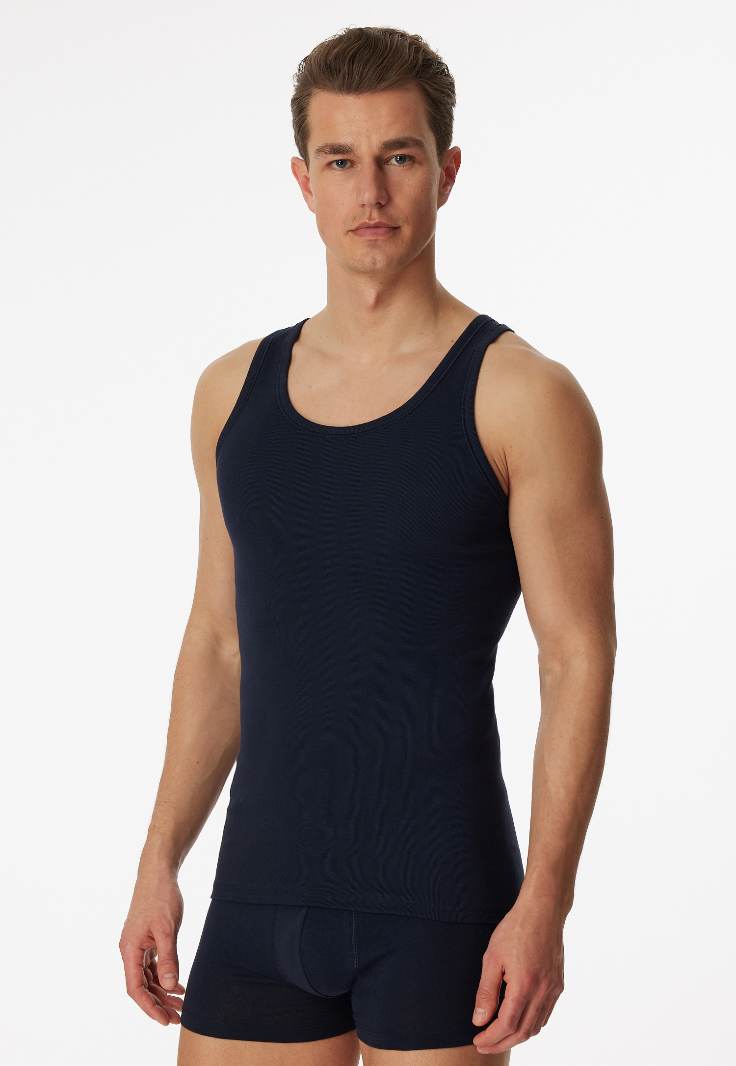 Schiesser Hemden cotton essentials 6-pack blauw