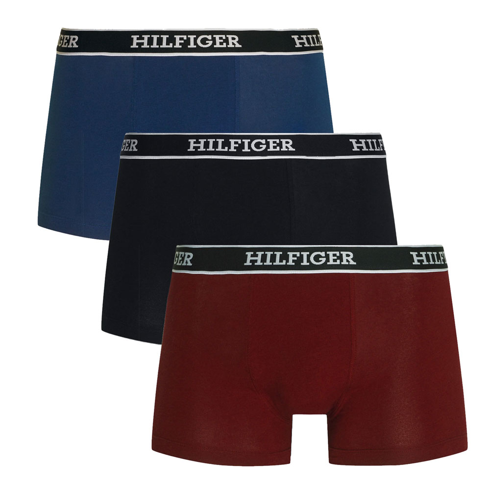 Tommy Hilfiger boxershorts 3-pack blauw-rood