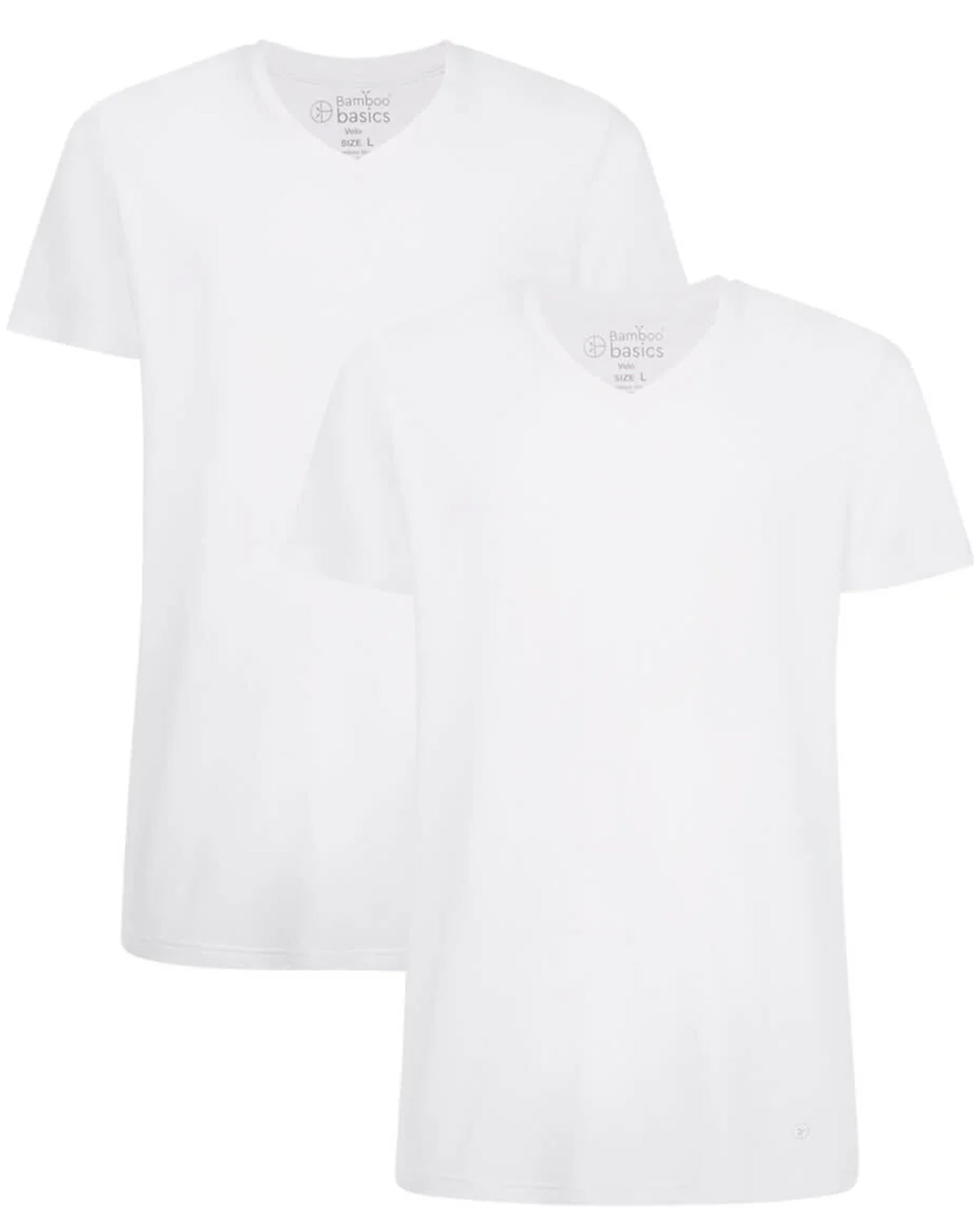 Bamboo basics T-shirts Velo 2-pack wit