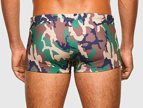 Diesel zwemboxer Hero groen camouflage achterkant